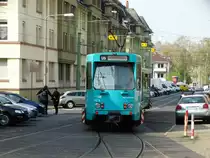 VGF Düwag Ptb Wagen 737 am 14.04.16 in Frankfurt am Main Eckenheim auf der Linie U5