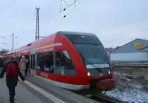 17.1.16 Angermünde. BR 646 - ehemals Frankfurt/O > Poznan unterwegs - bereit zur Abfahrt als RB 66 nach Stettin 