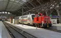 Am 09.04.16 setzte sich 363 685 im Leipziger Hbf vor den IC 2035 um diesen im Vorfeld abzustellen.