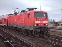 BR 114 013-6 mit einen RE160 in Magdeburg Neustadt.
