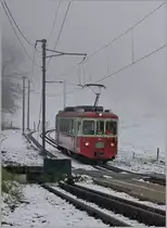 Der CEV BDeh 2/4 74 trifft, von Ondallaz kommend, in Fayaux ein. 
1. Mai 2016