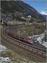 Ein Trenitalia ETR 610 als EC 17 von Zürich nach Milano bei Wassen.
17. März 2016  