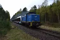 BR 346 L&W überführt BR 429 Abellio auf der Heidekrautbahn kurz vor dem Einfahrsignal Basdorf 28.04.2016