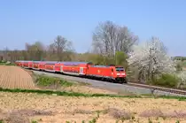 146 218 mit RB 19121 Neckarsulm - Stuttgart Hbf am 20.04.2016 bei Lauffen