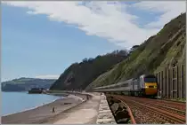 Des HST 125 Class 43 als Cross Country Service 1225 von Plymouth in weit entfernte Glasgow kurz nach Teignmouth.
19. April 2016  