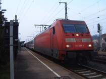 BR 101 088-3 am 15.03.07 im Aalener Bahnhof. Sie zog einen InterCity von N�rnberg HBF nach Karlsruhe HBF.