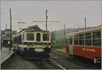 40 Jahre MOB Panoramic Express:Zu Beginn wurden die MOB Panorama-Züge mit Triebewagen wie heir auf dem Bild zu sehen befördert. Hier ist ein  Super Panoramic Express  auf Testfahrt in Blonay, was damals als die CEV noch selbstständig war ein ganz besonderes Ereignis war.
18. Juli 1985