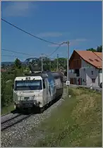 Die MOB Ge 4/4  Gstaad  bei Planchamp.
25. Mai 2016 