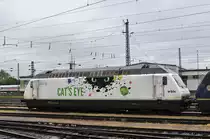 Re 465 015-6 ist beim Badischen Bahnhof abgestellt. Die Aufnahme stammt vom 23.05.2016.