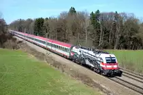 Am 16. März 2013 konnte die frisch gewaschene 1216.020 vor dem EC 89 nach Verona bei Gutmart beobachtet werden.