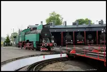 Tkt 48-143 am 19.05.2016 an der Drehscheibe im Museums BW Wolsztyn.