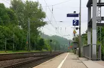 Ein Blick auf die KBS 485 in Richtung Aachen. 
Aufgenommen Bahnsteig 2 in Kohlscheid. 
Bei Regenwetter am Nachmittag vom 29.5.2016.