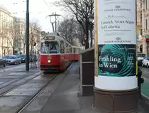 Wien Wiener Linien SL 71 (E2 4097 + c5 1497) Innere Stadt, Schubertring am 24. März 2016.