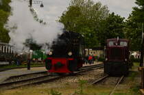 Frisch bekohlt und mit Wasser versorgt kommt die Schwarzach 101 am Diesel Helmuth vorbei. 16.5.2016