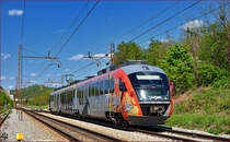 SŽ 312-108 fährt durch Maribor-Tabor Richtung Zidani Most. /30.4.2016