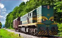 SŽ 644-025 zieht Güterwagon durch Maribor-Studenci Richtung Tezno VBF. /6.6.2016