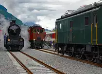 SBB:  GOTTARDO 2016 
Rund um das alte SBB Depot Erstfeld, das durch die Eröffnung des Gotthard Basistunnel leider seine grosse und langjährige Bedeutung verliert, wurde Rollmaterial aus verschiedensten Epochen ausgestellt. Zusammentreffen am 4. Juni 2016 von C 5/6 2978, Be 4/7 12504 und Ae 3/5 10217.
Foto: Walter Ruetsch