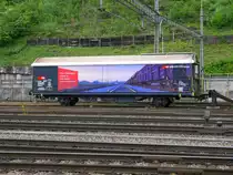 SBB - Güterwagen Hbils-vy  21 85 237 0 382-3 mit SBB Werbung abgestellt im Bahnhofsareal in Olten am 14.05.2016