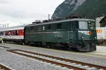 SBB:  GOTTARDO 2016 
Rund um das alte SBB Depot Erstfeld, das durch die Eröffnung des Gotthard Basistunnel leider seine grosse und langjährige Bedeutung verliert, wurde Rollmaterial aus verschiedensten Epochen ausgestellt so auch die Ae 6/6 11411  ZUG . Aufnahme vom 4. Juni 2016. Nebst dem Krokodil ist auch heute noch die Ae 6/6 der Stolz auf vielen Modellbahnanlagen.
Foto: Walter Ruetsch
