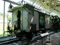SBB - Dienstwagen / Beleuchtungswagen  OKT 3991 ausgestellt im Verkehrshaus in Luzern am 21.05.2016