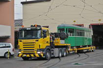 Am 17.06.2016 geht der B 1498 auf die letzte Reise zur Firma Thommen. Hier verlässt der Lastwagen die Hauptwerkstatt. 