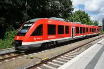 648 336-5  Echem  kam am 21.6.2016 als RE72 (RE21919) aus Flensburg nach Kiel. Dort wird der Triebzug nun gegen eine lokbespannte Einheit getauscht.