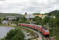 146 112-8 und 218 105-5 auf Testfahrt in Schluchsee 20.6.16