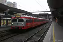 Regionalzug der Baureihe BM 69 dem Weg nach Gjøvik, hier gerade in der Centralstation Oslo, gesehen am 23.05.2016