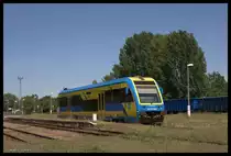 Triebwagen SA 103-004 stand am 22.05.2016 im Bahnhof Nysa.