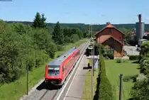 611 036-5 als RE 22309 (Rottweil-Neustadt(Schwarzw)) in Unadingen 22.6.16