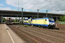 Ausfahrt von 146 541-8 am 26.05.2015 mit einem Metronom (Hamburg Hbf - Lüneburg) aus Hamburg Harburg.