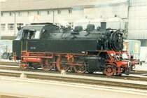 Eurovapor Dampflok 64 518 der Eurovapor Emmental anl�sslich einer Extrafahrt im SBB Bahnhof von Herzogenbuchsee im Oktober 1986