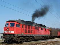 … auf H�he des Bahn�berganges Martensdorf ist der Zug schon deutlich im Rollen und die gr��te Anstrengung der Anfahrt geschafft …