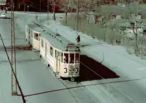 København / Kopenhagen Københavns Sporveje SL 3 (Tw 577 + Bw 15xx) Kongens Enghave, Enghavevej im April 1968. - Hier befindet sich heute der Haltepunkt der S-Bahn Sydhavn. - Scan von einem Farbnegativ. Film: Agfacolor CN 17.