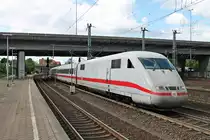 Ausfahrt am 26.05.2015 von 401 508-7  Lichtenfels  aus dem bahnhof von Hamburg Harburg gen Maschen.