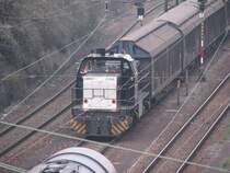 MAK G 1206 der MRCE verliehen an die Veolia Cargo mit G�terzug in Stuttgart Untert�rkheim. 3.4.07