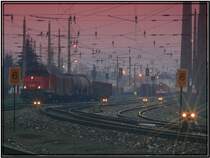 Abendstimmung am Bahnhof Zeltweg 02.03.2007 