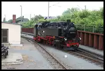 Nach erfolgter Bekohlung rangiert 991771 im Bahnhof Freital Hainsberg und fährt an den Personenzug nach Dippoldiswalde. 