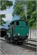 Etwas ganz besonderes ist es, eine der Kohlebefeuerten Dampfloks bei der BRB zu erleben. Hier erfüllte mir die 1933 von der SLM unter der Farbriknummer 3567 gebaute H 2/3 der 2. Generation diesen Wunsch.
Brienz, den 8. Juli 2016
 
