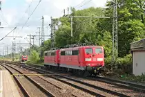 Nachschuss am 26.05.2015 auf  AK  151 113-8, als sie zusammen mit  AK  151 106-2 als Lokzug aus Richutng Hamburg Hansaport durch Harburg gen Maschen fuhr.