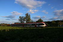 Wieder unterwegs nach Graz ,... Ein GTW 2/8 bei Sankt Peter im Sulmtal. 17.07.2016