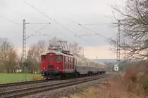 10019 der CBB mit Rheingold bei Staffelstein am 08.12.2013.