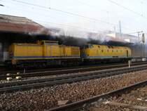 Hier brennt nicht der schuppen ab.
229 147 und 203 311 wurden nur gerade gestartet.
Fulda am 27.11.06