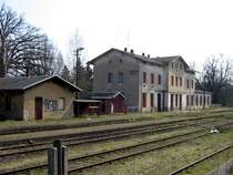 Empfangsgeb�ude des Bahnhof Colditz, 30.03.07
