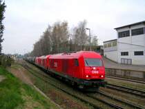 2016 076-8 und 2016 070-1 ziehen aufgrund einer Umleitung (Sperre Taufkirchen/Pram-Sch�rding)1116 067-8 und  Nacco-Ganzug   aus dem Bhf.RIED i.I.  070404