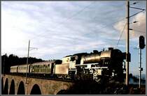23 058 f�hrt �ber die ehemalige MThB-Strecke Weinfelden - Konstanz in den Abend hinein. (Archiv 11/75)