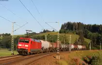152 049-3 mit dem GC 60482 (Karlsruhe Knielingen Raffiniere-Rammelswiesen) bei St.Georgen 19.7.16