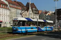  Haltestellen Rynek am 22.07.2016. Wagennummer 2716 auf der Linie Nr 10.