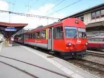 AB - Steuerwagen ABt 112 in Appenzell vor dem Regio nach St.Gallen am 24.07.2016