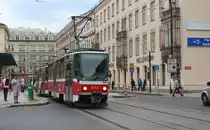 Praha / Prag SL 3 (Tatra T6A5 8714) Havlíckova ul. / Praha-Masarykovo nádrazi (Bhf. Masarykovo) am 21. Juli 2016.
